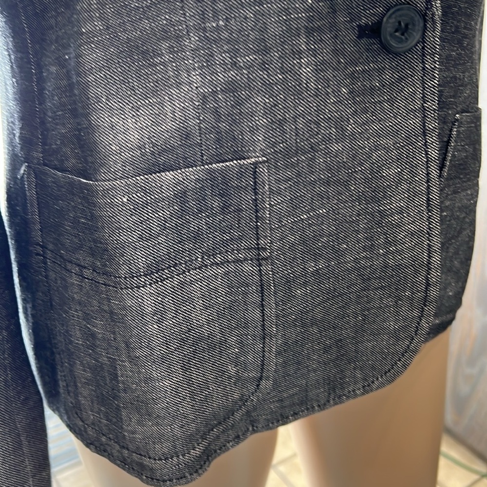 Calvin Klein Womens Lightweight Gray Jacket Button Front Pockets Like New Medium - Picture 4 of 12